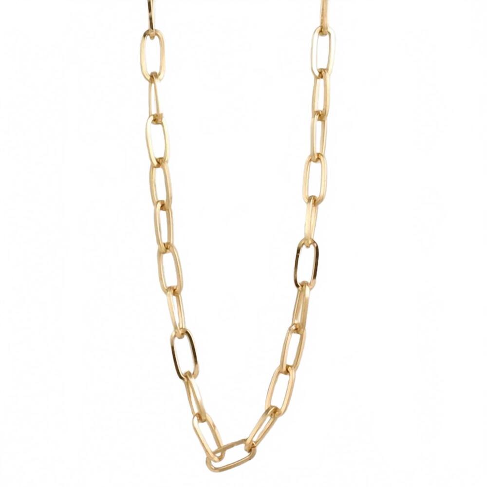 NEW ZAD women's paperclip chain necklace in gold